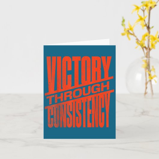 Victory Through Consistency Motivational Insration カード (黄色い花)
