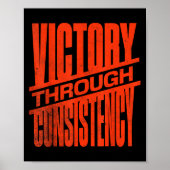 Victory Through Consistency Motivational Insration ポスター (正面)