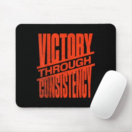 Victory Through Consistency Motivational Insration マウスパッド (マウス)