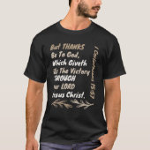 Victory Through Jesus Christ  Kjv Bible Verse Chri Tシャツ (正面)