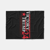 Victory Trump 2025 - Trump President 2025 - Trump フリースブランケット (正面(横))