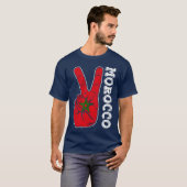Victorywo フィンガー モロッコ 国旗 愛国的な少年 tシャツ (正面フル)