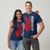 Victorywo フィンガー モロッコ 国旗 愛国的な少年 tシャツ (ユニセックス)