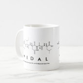 Vidalペプチド名mug コーヒーマグカップ (正面左)