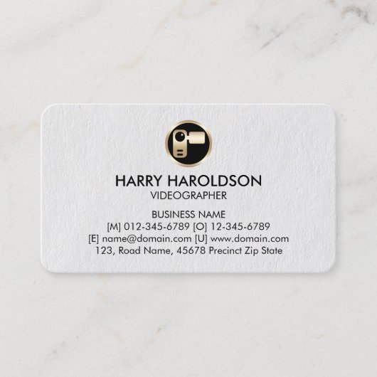 Video Camera Icon Videographer 名刺 (正面)