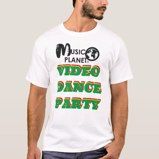 VIDEO DANCEパーティーTVメンズベーシックTシャツ Tシャツ (正面)