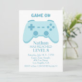 Video Game | ゲーマーパーティー 8歳男の子の誕生日 招待状 (スタンド正面)