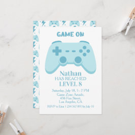 Video Game | ゲーマーパーティー 8歳男の子の誕生日 招待状