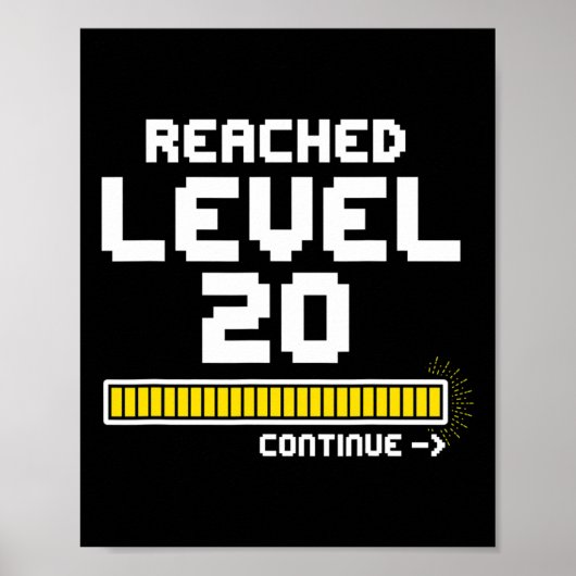 Video Game 20th Birthday Gift Shirt For 20 Year Ol ポスター (正面)
