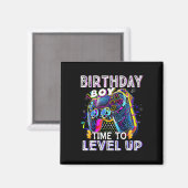 Video Game Birthday Boy Time To Level Up Video Gam マグネット (正面/裏面)