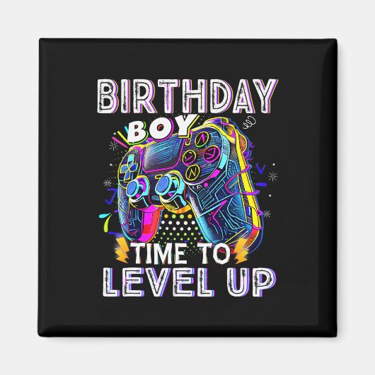Video Game Birthday Boy Time To Level Up Video Gam マグネット (正面)