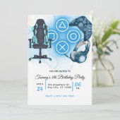 Video game blue birthday 招待状 (スタンド正面)