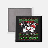 Video Game Christmas Ugly Sweater Funny Gamer Gami マグネット (正面/裏面)