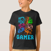 Video Game Console Controllers Clic Gamer Lover Co Tシャツ (正面)