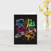 Video Game Console Controllers Retro 80's 90's Arc カード (黄色い花)