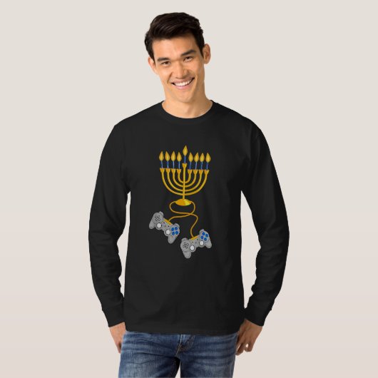 Video Game Controller Chanukah 2022 Hanukkah Menor Tシャツ (正面フル)