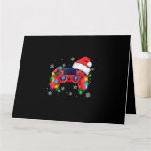 Video Game Controller Christmas Santa Hat Gamer Bo カード (正面)