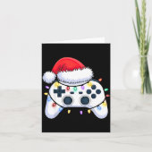 Video Game Controller Christmas Santa Hat Gamer Bo カード (正面)