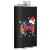 Video Game Controller Christmas Santa Hat Gamer Bo フラスク (右)