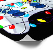 Video Game Controller Christmas Santa Hat Gamer Bo ポスター (角)