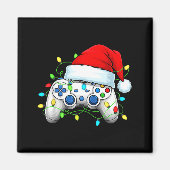 Video Game Controller Christmas Santa Hat Gamer Bo マグネット (正面)