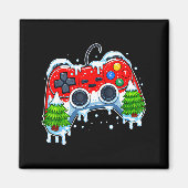 Video Game Controller Christmas Santa Hat Gamer Bo マグネット (正面)