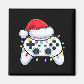 Video Game Controller Christmas Santa Hat Gamer Bo マグネット (正面)