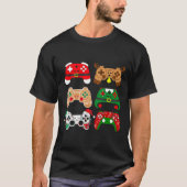 Video Game Controller Christmas Santa Hat Gamer Bo Tシャツ (正面)