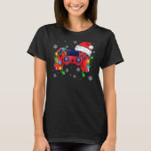 Video Game Controller Christmas Santa Hat Gamer Bo Tシャツ (正面)