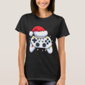 Video Game Controller Christmas Santa Hat Gamer Bo Tシャツ (正面)