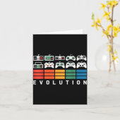 Video Game Controller Evolution 80s 90s Retro Gami カード (黄色い花)