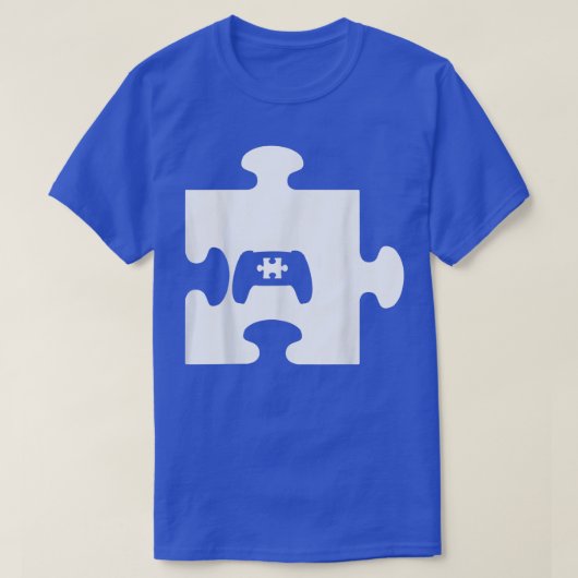 Video Game Controller Game Puzzle Autism Awareness Tシャツ (デザイン正面)