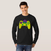 Video Game Controller Gamer E Sports Mardi Gras Ca Tシャツ (正面フル)