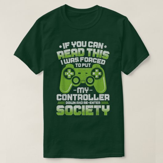 Video Game Controller Gamer Tees Men Kids Boys Fun Tシャツ (デザイン正面)