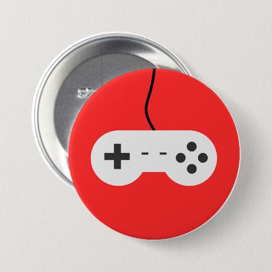 Video Game Controller Icon 缶バッジ (正面&裏面)