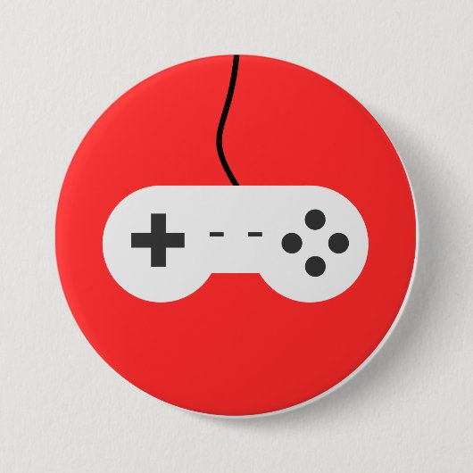 Video Game Controller Icon 缶バッジ (正面)