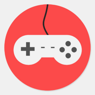 Video Game Controller Icon Adesivo ラウンドシール