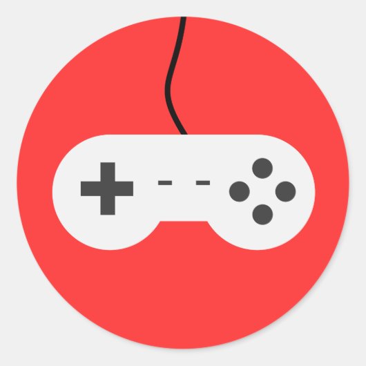Video Game Controller Icon Adesivo ラウンドシール (正面)