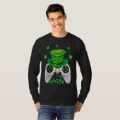Video Game Controller Irish Gamer Boys St Patricks Tシャツ (正面フル)
