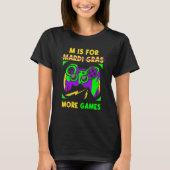 Video Game Controller Mardi Gras Carnival Party Bo Tシャツ (正面)