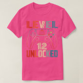 Video Game Controller Unlocked Level 12 Birthday B Tシャツ (デザイン正面)