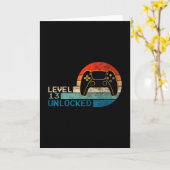 Video Game Controller Unlocked Level 13 Birthday B カード (黄色い花)
