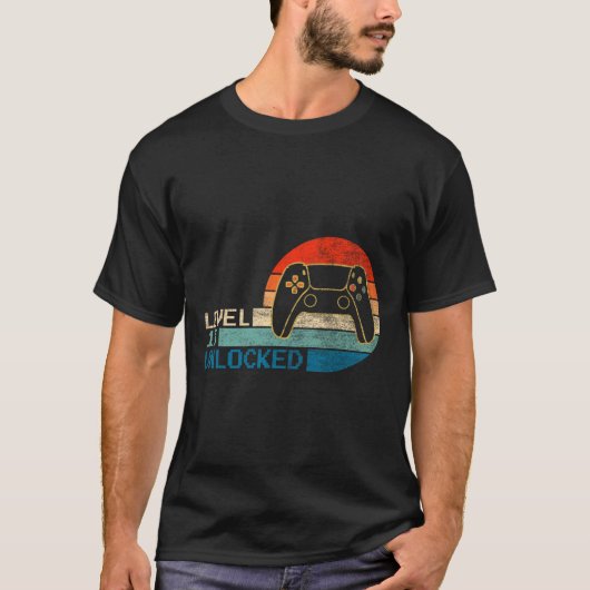 Video Game Controller Unlocked Level 13 Birthday B Tシャツ (正面)