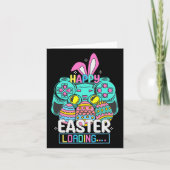 Video Game Easter Bunny Gaming Controller Gamer Bo カード (正面)