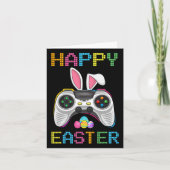 Video Game Easter Bunny Gaming Controller Gamer Bo カード (正面)