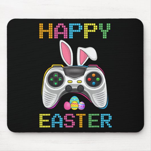 Video Game Easter Bunny Gaming Controller Gamer Bo マウスパッド (正面)
