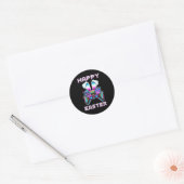 Video Game Easter Bunny Gaming Controller Gamer Bo ラウンドシール (封筒)