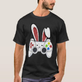 Video Game Easter Bunny Gaming Controller Gamer Ha Tシャツ (正面)
