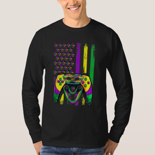 Video Game Flag Beads Kids Mardi Gras Shirts, Game Tシャツ (正面)