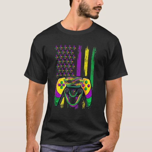 Video Game Flag Beads Kids Mardi Gras Shirts, Game Tシャツ (正面)